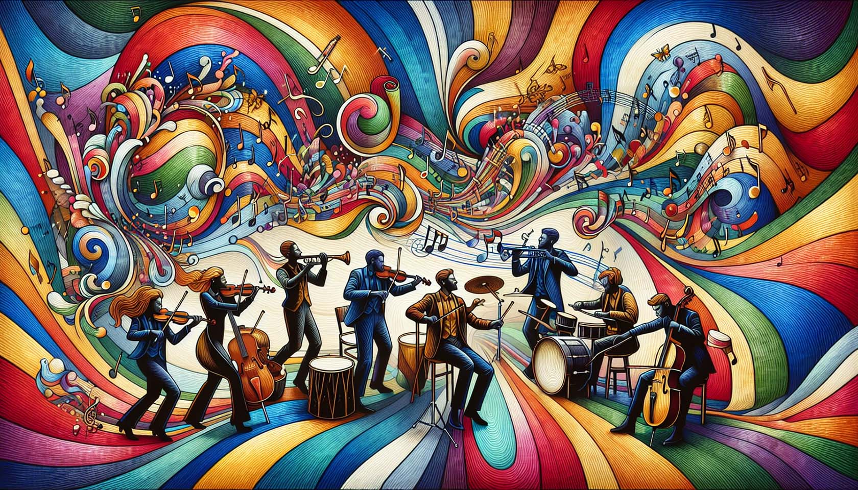 Illustration zur Bedeutung der Stimmfarbe in der Musik
